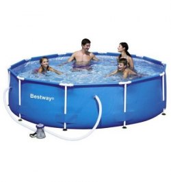 Piscina Redonda Con Depuradora Estructura Metálica ø305x76 cm.
