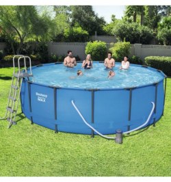 Piscina Redonda Con Depuradora Estructura Metalica Ø457x122 cm.