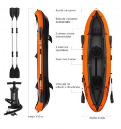 Kayak 330x94 Con Asiento Con Remo+bomba