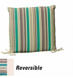 Cojín Para Silla 50x50x5 cm. Rayas Desenfundable