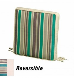 Cojín Para Silla 40x40x8 cm. Rayas Desenfundable Con Borde