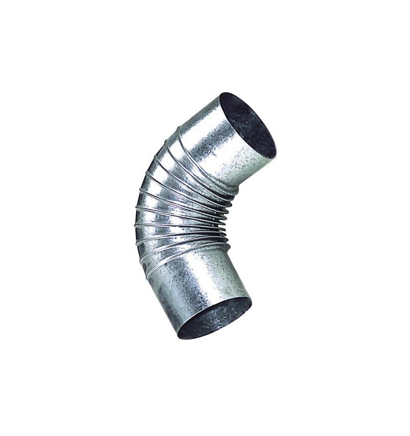 Codo Estufa Galvanizado de 130 mm. 90°.