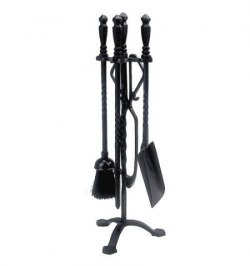 Juego Atizadores Forjado Negro 59 cm.