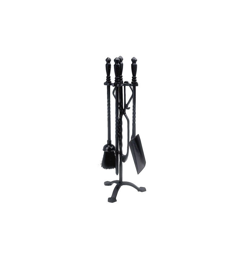 Juego Atizadores Forjado Negro 59 cm.
