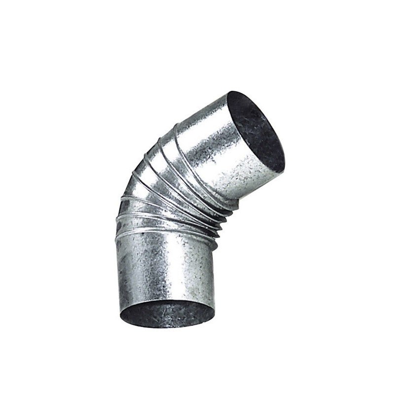 Codo Estufa Galvanizado de  120 mm. 45°.