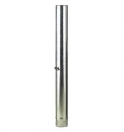 Wolfpack Tubo Estufa Acero Galvanizado Ø 110 mm, Ideal Estufas de Leña, Chimenea, Alta resistencia, Conducto Humos. Con Llave