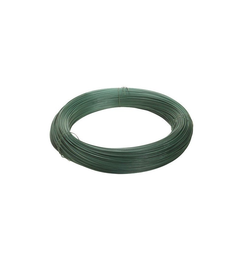 Alambre plastificado Verde Rollo 25 Kg. / Nº17