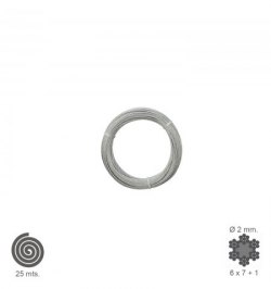 Cable Galvanizado    2 mm. (Rollo 25 Metros) No Elevacion