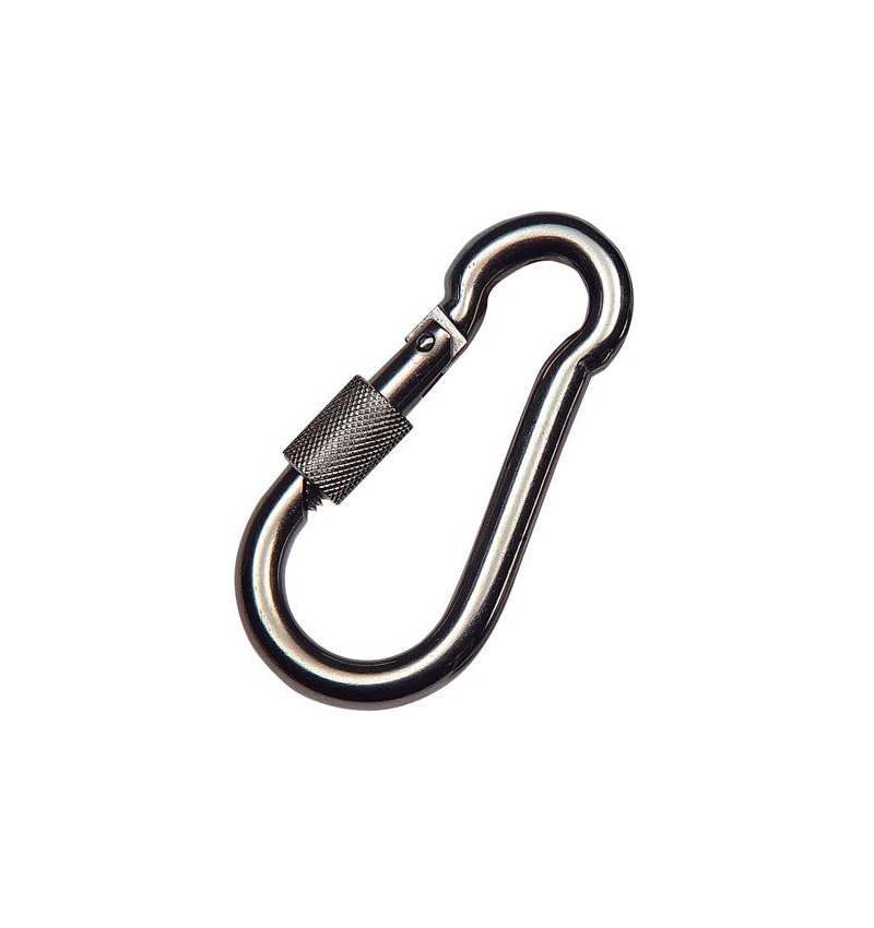 Mosqueton Bombero Inoxidable Con Seguro  80x8 Uso domestico