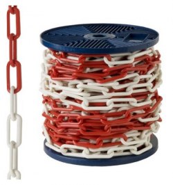 Cadena Plastico Bicolor   6 mm.  Rollo 25 metros