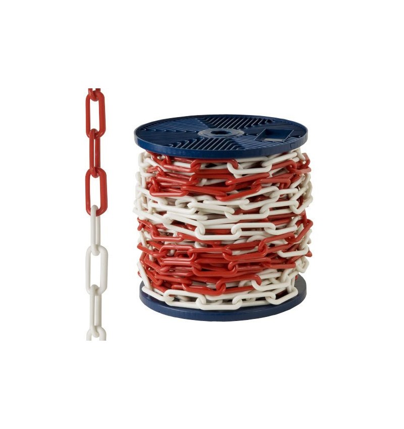 Cadena Plastico Bicolor   6 mm.  Rollo 25 metros