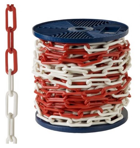Cadena Plastico Bicolor   8 mm.  Rollo 25 metros