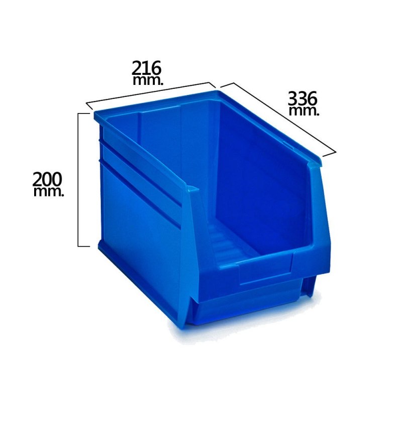 Gaveta Apilable Azul Nº55 336x216x200 mm.  (3/6)