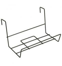 Soporte Para Jardinera Balcon Acero Plastificado Negro 41x18 cm.