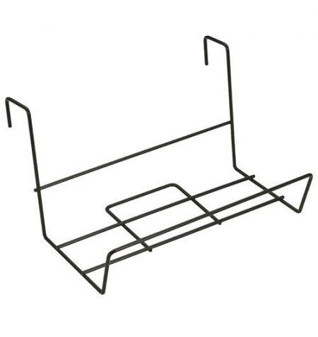 Soporte Para Jardinera Balcon Acero Plastificado Negro 41x18 cm.