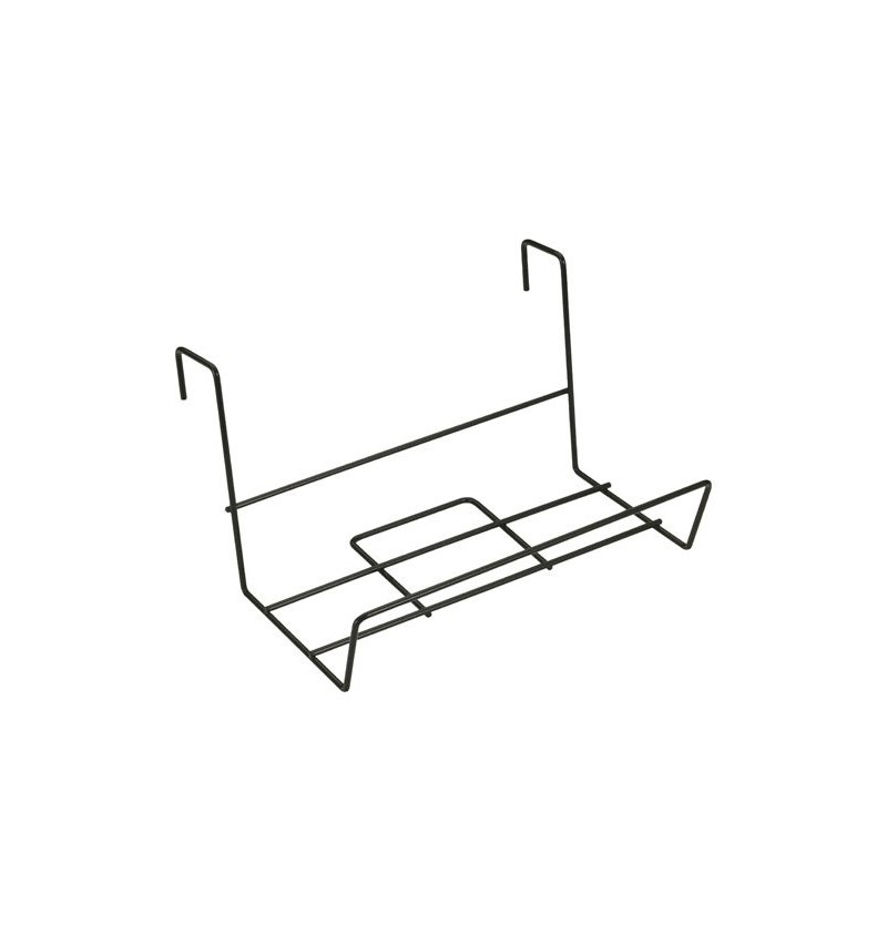 Soporte Para Jardinera Balcon Acero Plastificado Negro 41x18 cm.