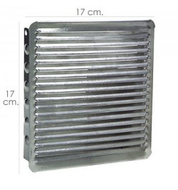 Rejilla Ventilacion Empotrar 17x17 cm. Aluminio