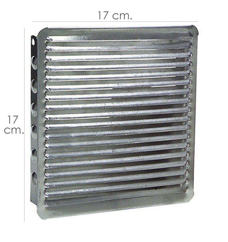 Rejilla Ventilacion Empotrar 17x17 cm. Aluminio