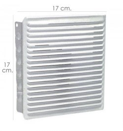 Rejilla Ventilacion Empotrar 17x17 cm. Blanca Lacada
