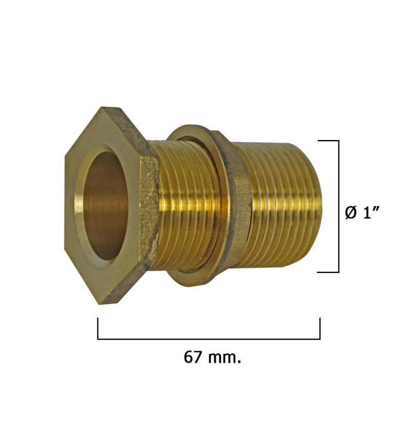 Racort Salida Deposito Con Rosca 1"
