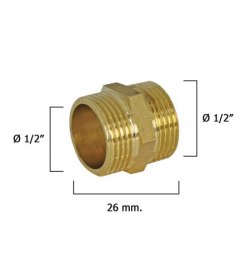 Machones Dobles Pulidos    1/2"
