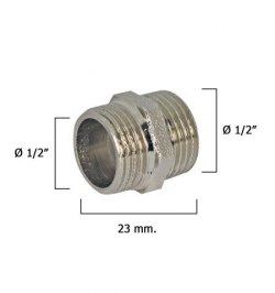 Machones Dobles Cromo      1/2"