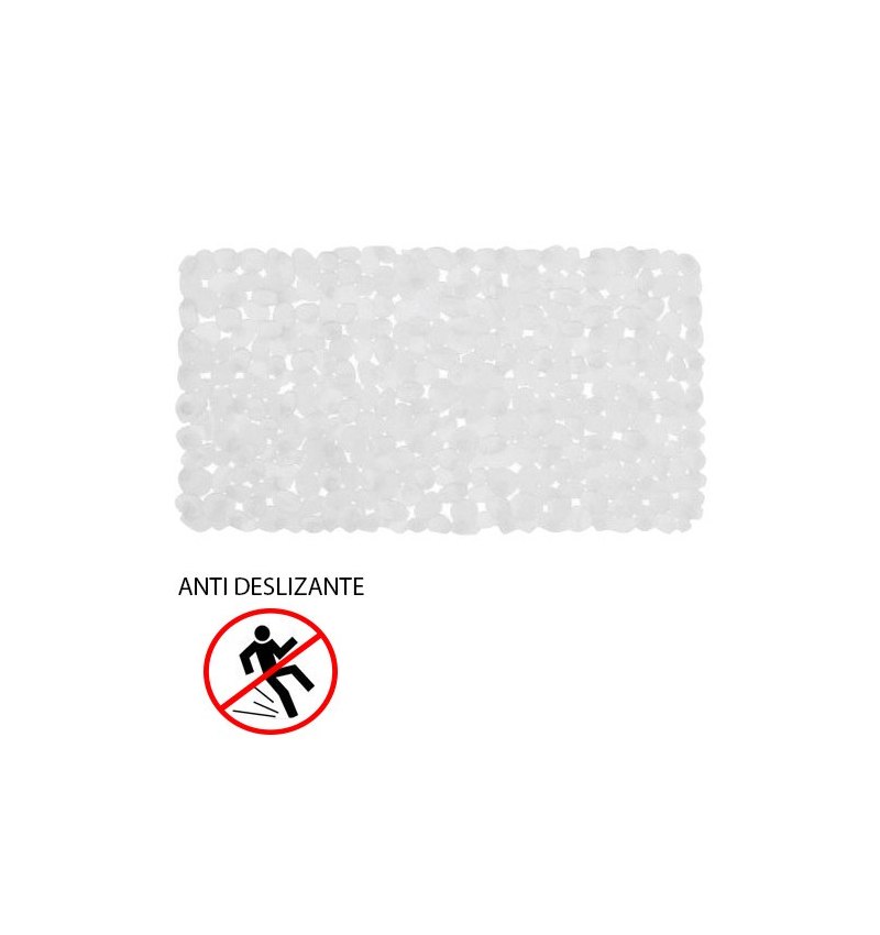 Alfombra Baño Antideslizante Stone 69x36 cm. Transparente