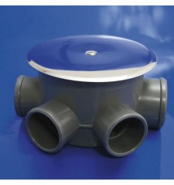 Bote Sifónico PVC T-85  110  50-40 Altura 105 mm.