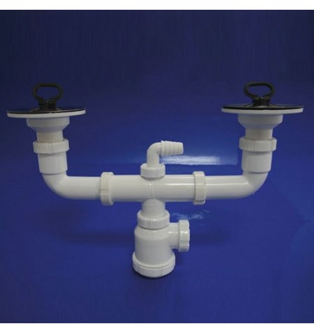 Sifon Doble Valvula Extensible T-44-E  1 1/2 Ø115