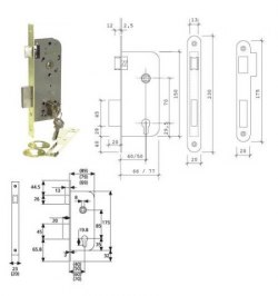 Cerradura Tesa 2030-hl/60