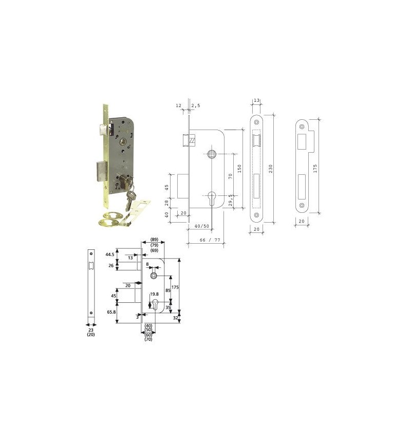 Cerradura Tesa 2030-hl/60