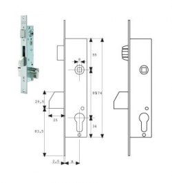 Cerradura Tesa 2216/20/3ai
