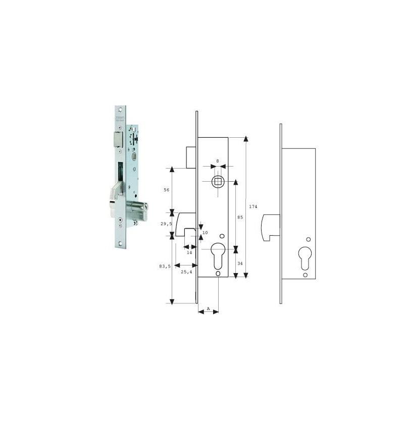 Cerradura Tesa 2241/20/3ai