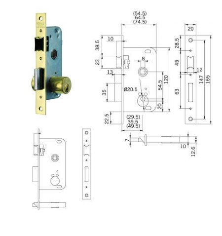 Cerradura Tesa 2000-hl/40