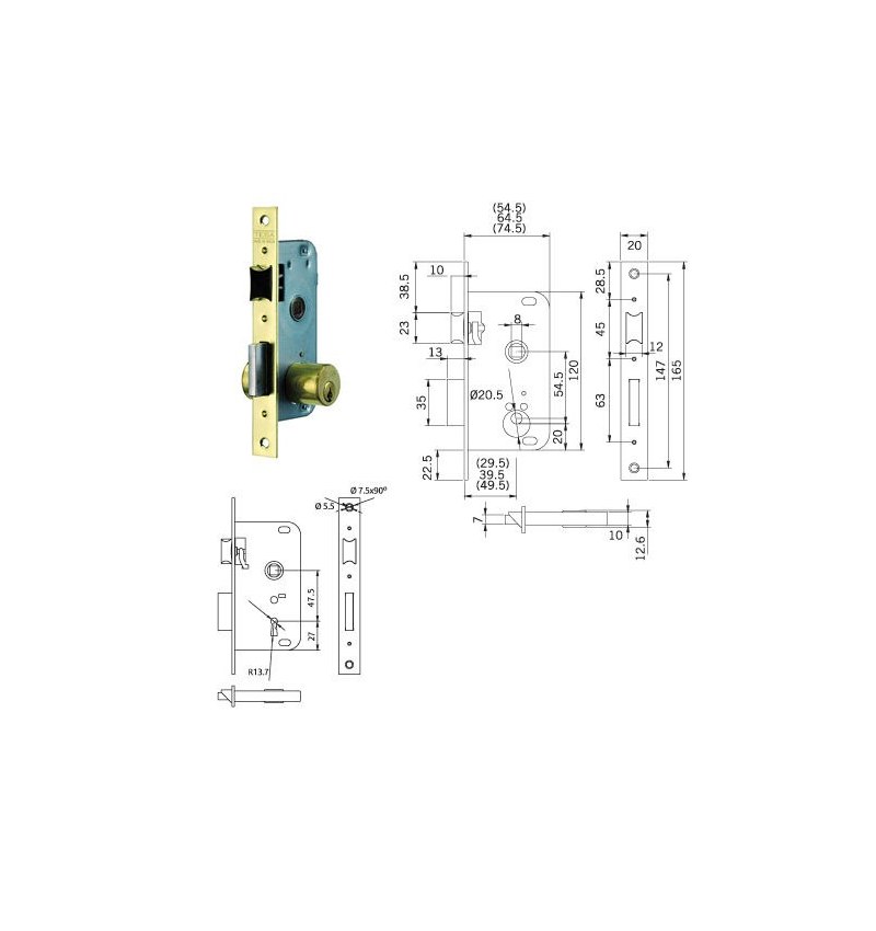 Cerradura Tesa 2002-hl/50