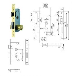 Cerradura Tesa 2004-hl/50