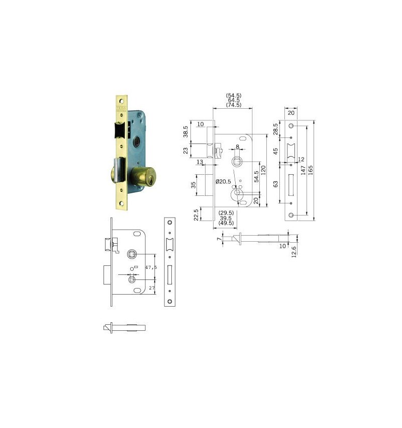 Cerradura Tesa 2004-hl/50