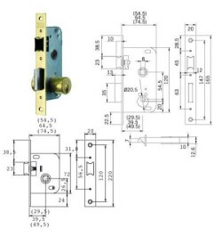 Cerradura Tesa 2005-hl/40