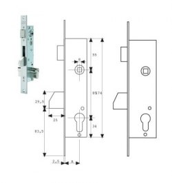Cerradura Tesa 2210/25/3ai