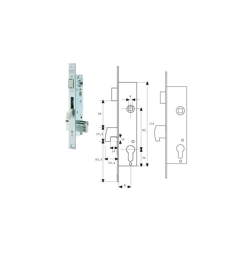 Cerradura Tesa 2240/20/3ai