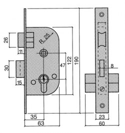 Cerradura Ucem 5134-hl/40