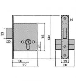 Cerradura Ucem 5300-hl/50