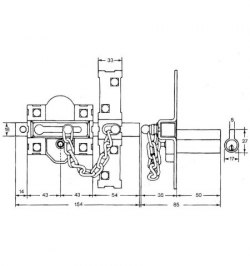 Cerrojo Fac 307-r/ 80-n/ Derecha
