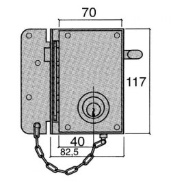 Cerradura Ucem 4500-hb/ Izquierda