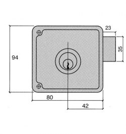 Cerradura Ucem 4124-hb/ 8/ Izquierda