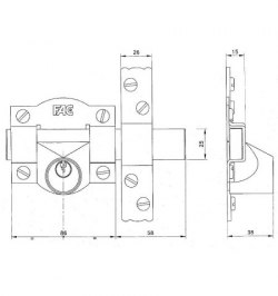 Cerrojo Fac  91-c/ 80-p