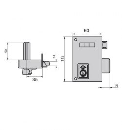 Cerradura Cvl   56a/60/he Derecha