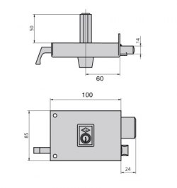 Cerradura Cvl 125ar/ 10/he Derecha