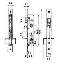 Cerradura Lince 5560n        Hn/20 mm.