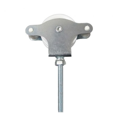 Polea Tendedero Wolfpack Zincado 60 mm. Roldana Plástico con Tornillo